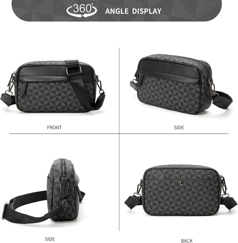 XIKIBEA Crossbody Bag for Mens, Men's commuter shoulder bag, Travel bag Work Business Small men's satchel - Image 5